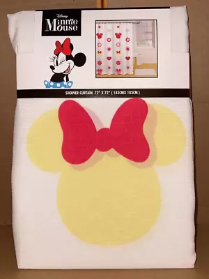 $39.95 • Buy Disney MINNIE MOUSE ICONS SPRING FABRIC Shower Curtain NEW