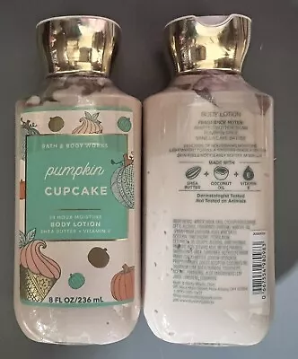 BATH & BODY WORKS 2 PC LOT PUMPKIN CUPCAKE BODY LOTIONS Fall 2021 NEW • $45