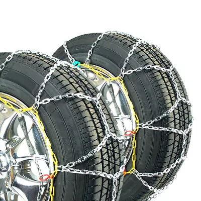 Titan Diamond Pattern Alloy Square Tire Chains OnRoad Snow/Ice 3.7mm 275/50-15 • $261.48