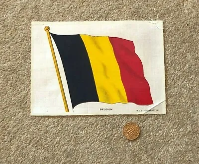 £10 • Buy Antique Silk BDV Cigarettes Cigarette  Belgium Flag 16x11cm Large