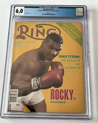 The Ring Boxing Magazine February 1986 Mike Tyson Rc Cover Cgc 6.0 Newsstand • $299.99