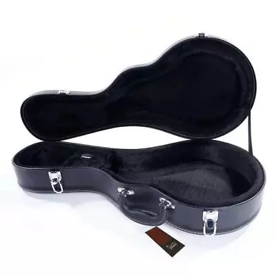 Glarry F-Style Microgroove Pattern Leather Wood Mandolin Case • $51.99