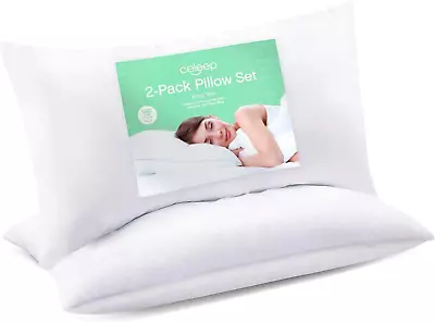 King Size Pillow Set Of 2 - Microfiber Filled - Comfort For Side - Back And Stom • $42.09