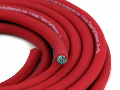 KnuKonceptz Red Ultra Flex KCA True AWG 4 Gauge Power Wire Battery Cable 5M  • $19.99