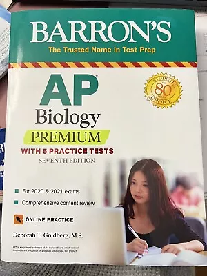 Barrons AP Biology Seventh Edition Review Book - 5 Practice Tests - Like New • $11.50