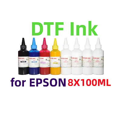 8X100ML Premium DTF  Refill Ink For R1900 R2000 P400 Printer * • $54.99