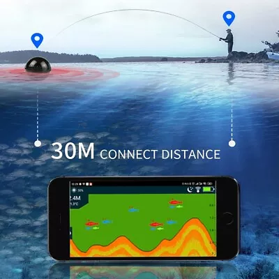 XA02 Portable Fish Finder Fishing Sonar Wireless Fishfinder 48M/160ft Depth • $80.83