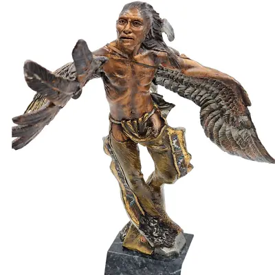 Legends Dan Medina Sculpture Vision Quest Bronze Indian Western Vintage Limited • $1120.79