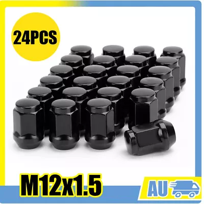 24x 12x1.5 Black Wheel Nuts For Holden Commodore VL VN VR VS VT VX VY VZ AU • $29.06