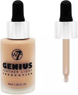 W7 Genius Super Smart Feather Light Make Up Foundation Sand Beige Early Tan • £6.99