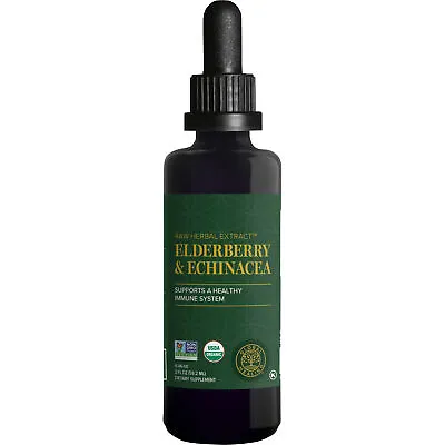 Global Healing USDA Organic Elderberry & Echinacea Liquid Supplement (2 Oz) • $19.95