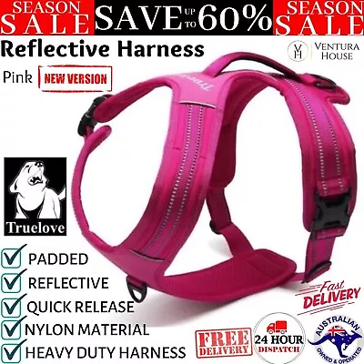 Reflective Heavy Duty Harness Pink L Vest With High Visibility Reflectors K9 New • $44.65