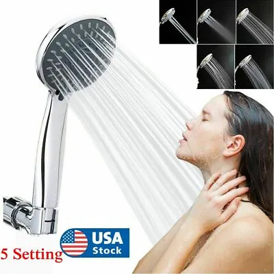 $10.06 • Buy 5 Setting Shower Head High Pressure Bathroom Hand Held Showerhead Water Saving