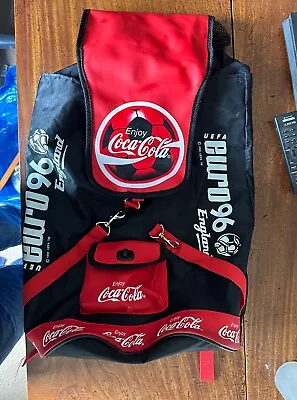 Euro 96 Coca Cola Backpack / Bag / Hold-all - RARE - VINTAGE • £17.99