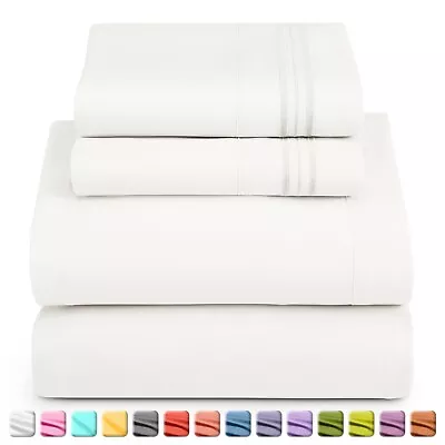 1800 Series 4 Piece Bed Sheet Set Hotel Luxury Ultra Soft Deep Pocket Sheets Set • $29.99