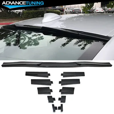 Universal Fitment Adjustable Gloss Black Rear Roof Spoiler Wing • $39.99