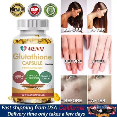 L-Glutathione Skin Whitening Pills 1000mg Supplement Antioxidant Anti Aging • $21.99