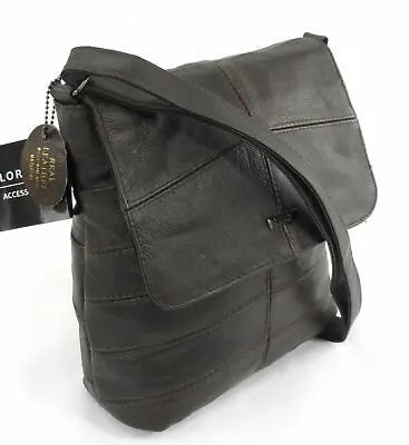 £16.99 • Buy Mens Ladies Lorenz Genuine Real Leather Shoulder Handbag Travel Cross Body Bag 