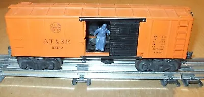 Lionel Train O Gauge Orange Santa Fe Operating Box Car X3464 With Bar End Trucks • $12.95
