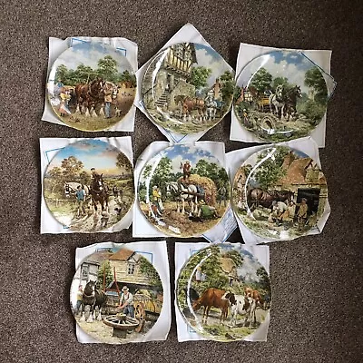 WEDGEWOOD X8 Life On The Farm Wall Plates Limited Edition Certificates Included • £38