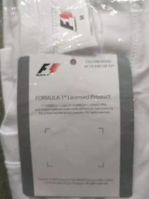 White Official F1 Genuine Merchandise T Shirt  Formula One XL NEW • £15