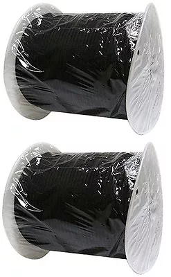 (2) Rolls 5/32  X 400' Paracord Black Military Grade 550 Rope String  • $69.90