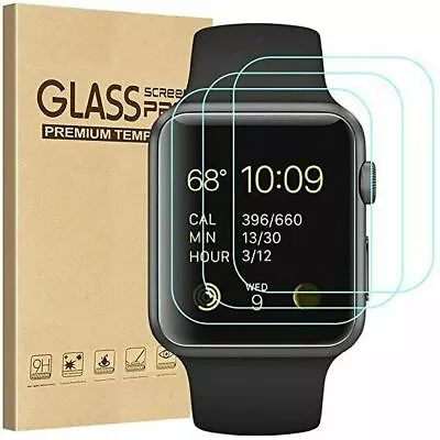 3x GLASS Screen Protector For Apple Watch Series SE 6 5 4 3 38/42/40/44mm IWatch • $15.10