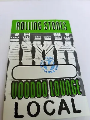 Vintage PERRi Rolling Stones Voodoo Lounge Tour Local Green Backstage Pass • $35