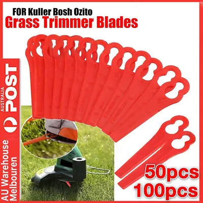 Up To 100pcs Plastic Grass Trimmer Blade For Ozito Kuller Bosh Garden Lawn AC • $11.96