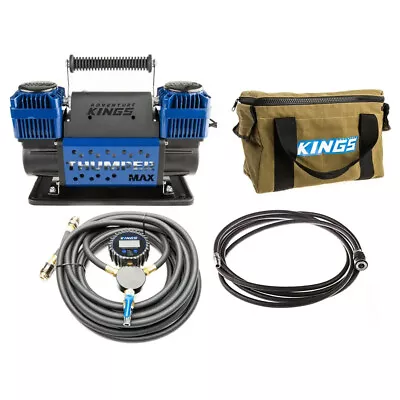 Thumper Max Dual Air Compressor + 4m Air Hose + Canvas Bag +Multi Tyre Inflator • $224.85