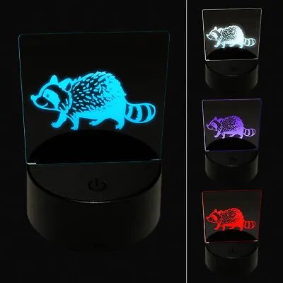 Cute Raccoon Walking 3D Illusion LED Night Light Sign Lamp • $19.99
