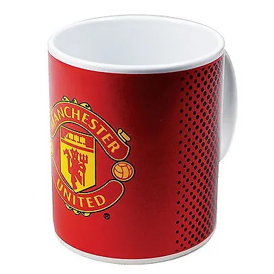 Manchester United Football Mug Official Fade Ceramic Crest Cup • £10.49