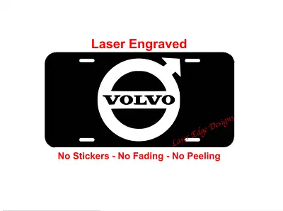 Volvo Semi Dog Truck Tag Laser Engraved Black Aluminum License Plate Gift 18 • $19.99