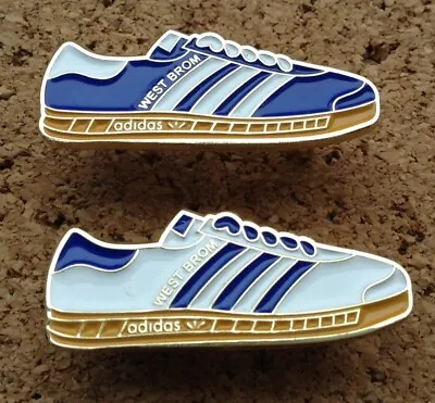 Set Of 2 WEST BROMWICH ALBION - Adidas Gazelle Trainers Pin Badges • £6