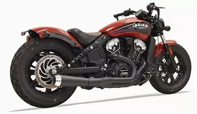 Bassani Road Rage Exhaust W/Short Megaphone Black Indian Scout 2015-2018 • $945.95