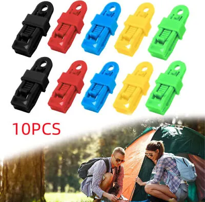 10PCS Adjustable Heavy Duty Lock Grip For Tarp & Shade Cloth Plastic Clips UK • £4.29