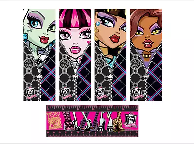 Monster High Bookmark Birthday Party Favors 12 Pack Mattel Ruler • $7.99