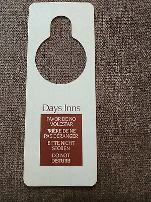 Vintage Days Inn  Do Not Disturb  Sign (plastic Brown And Beige) • $10