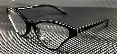 PRADA PR 06XVF 1AB1O1 Black Cat Eye Women's 56 Mm Eyeglasses • $81