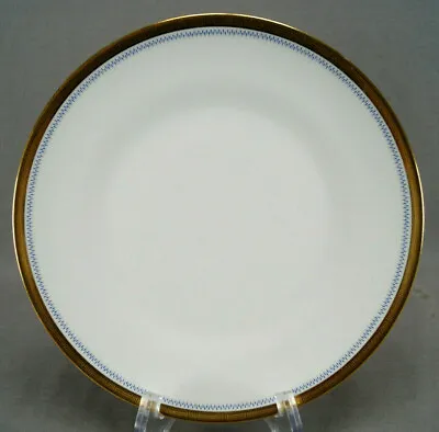 Richard Ginori Campania Pattern Gold & Blue Rim 8 5/8 Inch Salad Luncheon Plate • $20