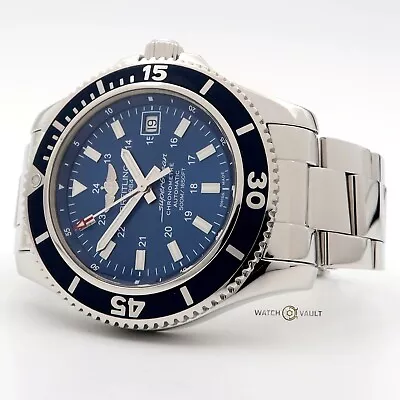 Breitling Superocean II Blue Dial Automatic 42MM Stainless Steel 500M A17365 • $2495