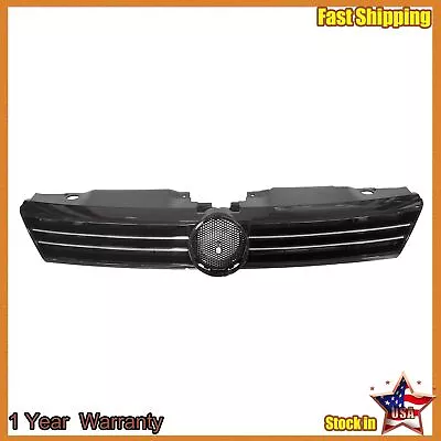 Front Upper Black Grille W/ Chrome Face Bar For 11-14 VW Jetta • $38.61