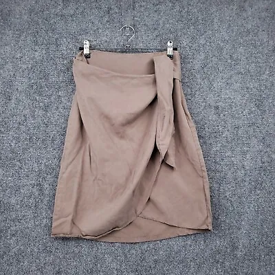 Vetta Skort Womens S Small Brown The Two Piece Wrap Mini Pencil Waist Tie Skirt • $12.99