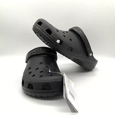 Crocs Classic Clog Slip On Sandals Waterproof Black 10001-001 Mens 11 • $29.98