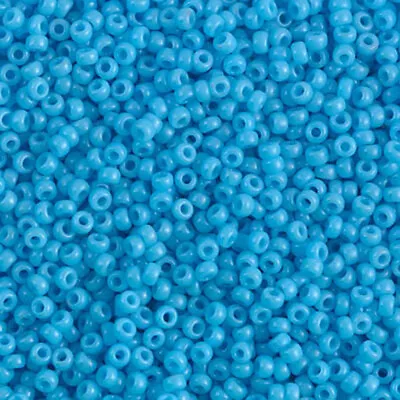 24g MIYUKI Round Seed Beads - 11/0 2mm - Opaque Turquoise Blue (413)  - S0096 • £4.99