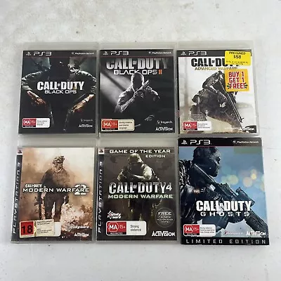 Call Of Duty PlayStation 3 Bundle Modern Warfare 2 & 4 Black OPS 1 & II Ghosts • $49.95