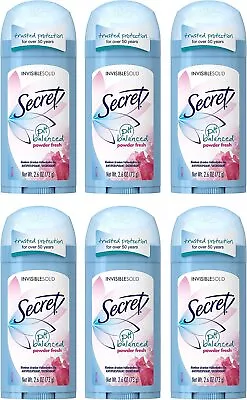£34.85 • Buy Secret Original Anti-Perspirant/Deodorant, Invisible Solid, Powder Fresh, 2.6 O