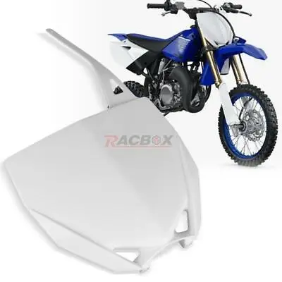 Plastic Front Number Plate White For YAMAHA YZ65 2019-2024 YZ85 2015-2021 • $24.02