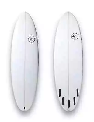 6'4  X 21.5  X 2.6  38.8L 5 Fin Groveler Shortboard Surfboard Clear M21 Sports • $750