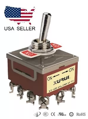 Heavy Duty 4pdt On-on Toggle Switch 20a 125v 15a 250v Screw Terminals (42b) • $8.35